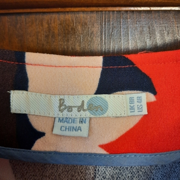 Boden Easy Notch red floral dress with pockets - Picture 11 of 12